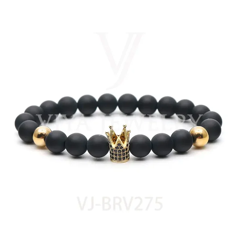 Matt Black Onyx Beads Bracelet