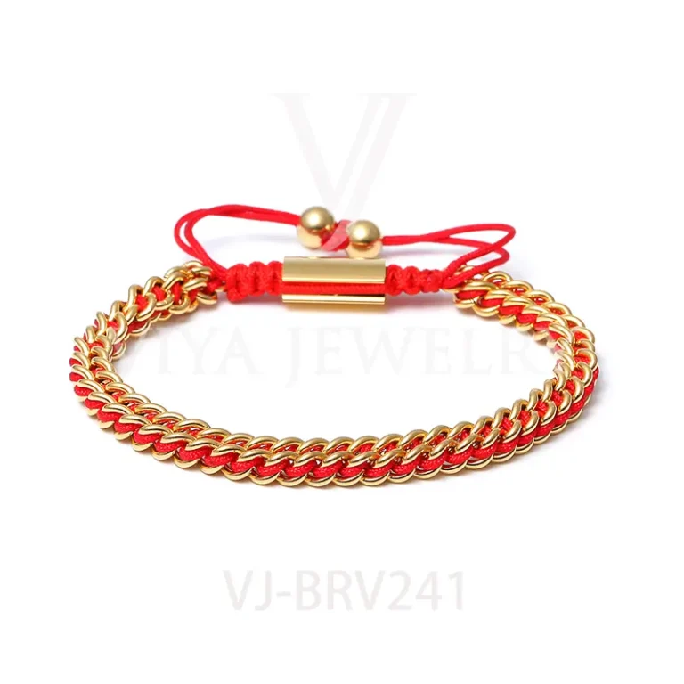 316L Stainless Steel Macrame Chain Bracelet