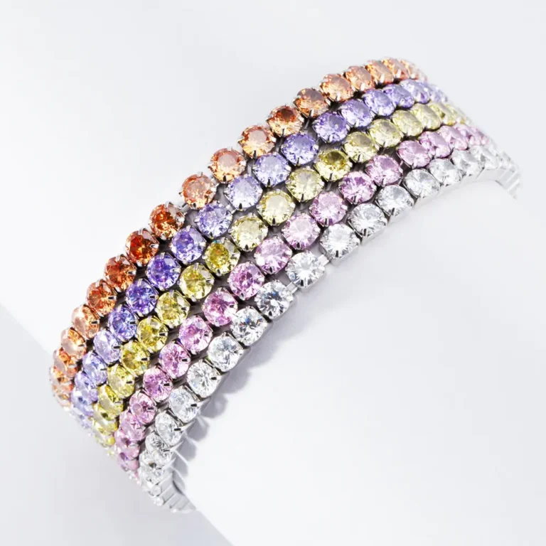Elastic tennis CZ stones bracelet