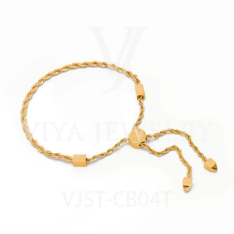 Stylish 3mm Stainless Steel Rope Chian Bracelet For Women